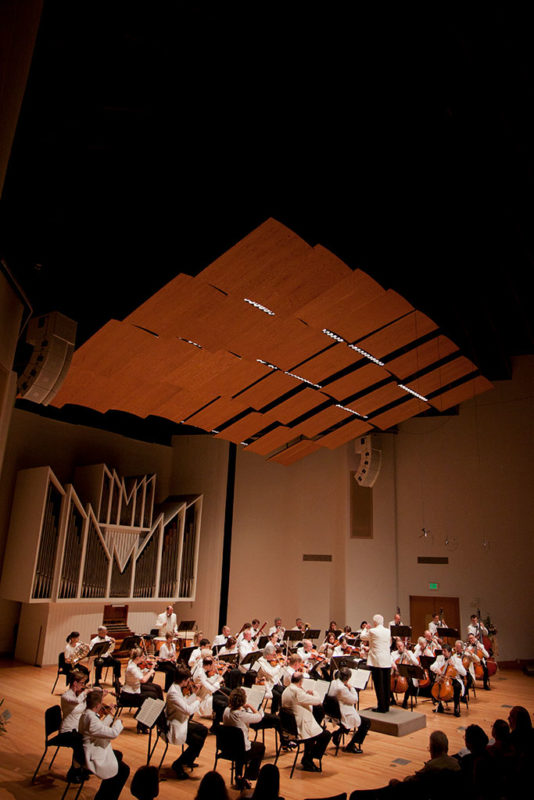 Photo of The PAC at WWU with the Bellingham Festival Orchestra.