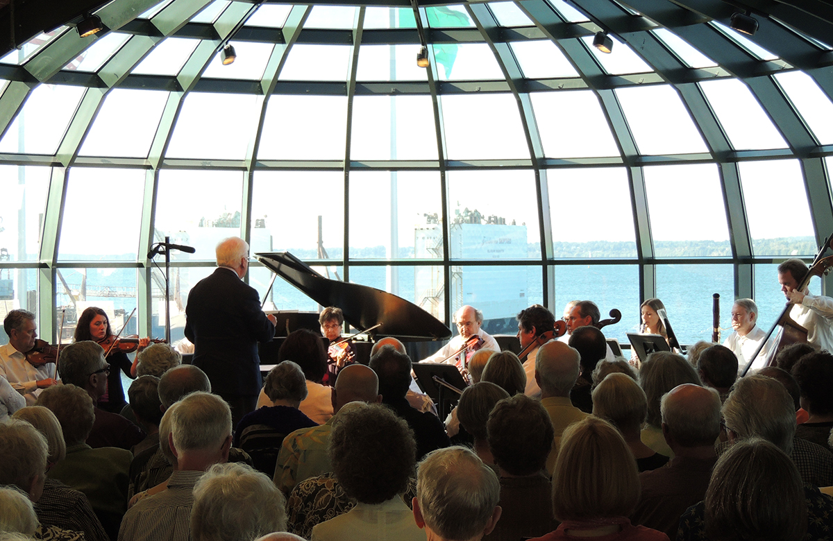 Photo of the Fairhaven Cruise Terminal hosting the Bellingham Festival Chamber Orchestra.