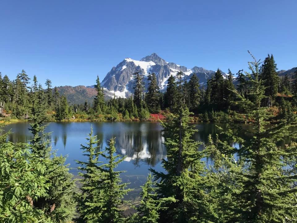 Photo of Picture Lake with Mt. Shuksan in the Background.