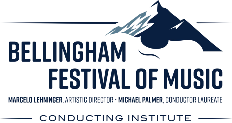 Graphic of the Bellingham Festival of Music Conducting Institute logo.