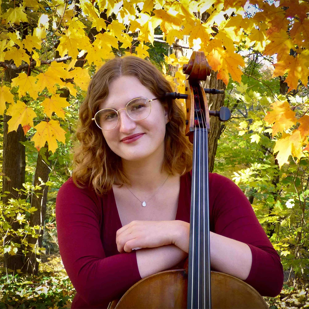 Portrait of cellist, Maya Enstad.