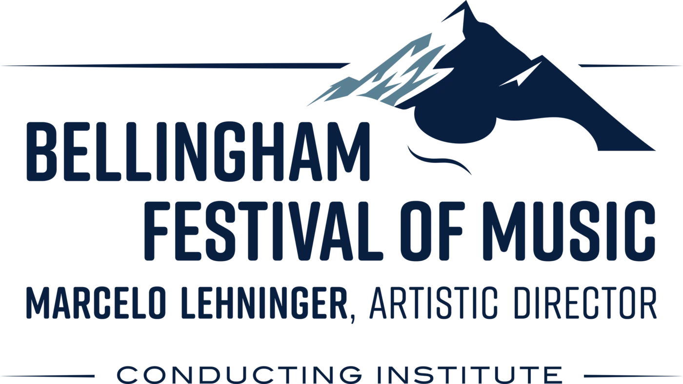 Graphic logo for the Bellingham Festival of Music Conducting Institute.